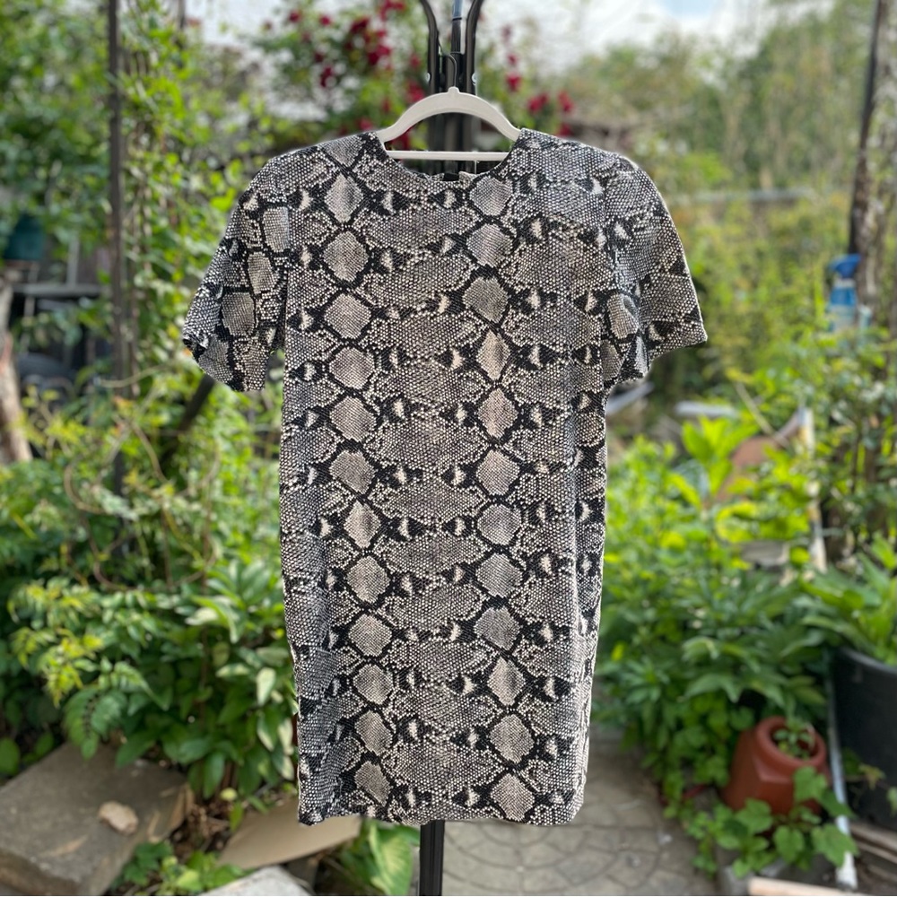 ZARA B/W SNAKE PRINT DRESS